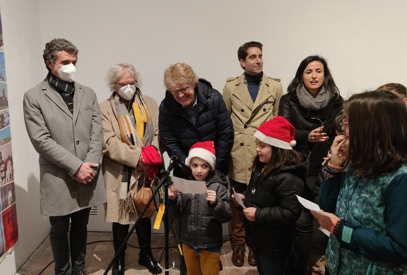 Concejales en el Villancicos CEIP Domingo Soto Alhóndiga 