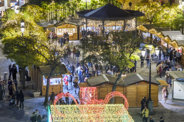 Plaza en navidad