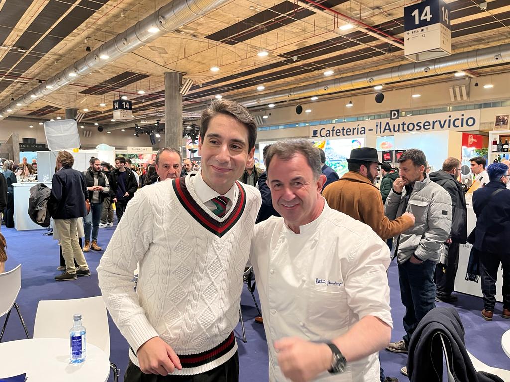 El concejal de turismo en Madrid Fusión con Martín Berasategui Chef