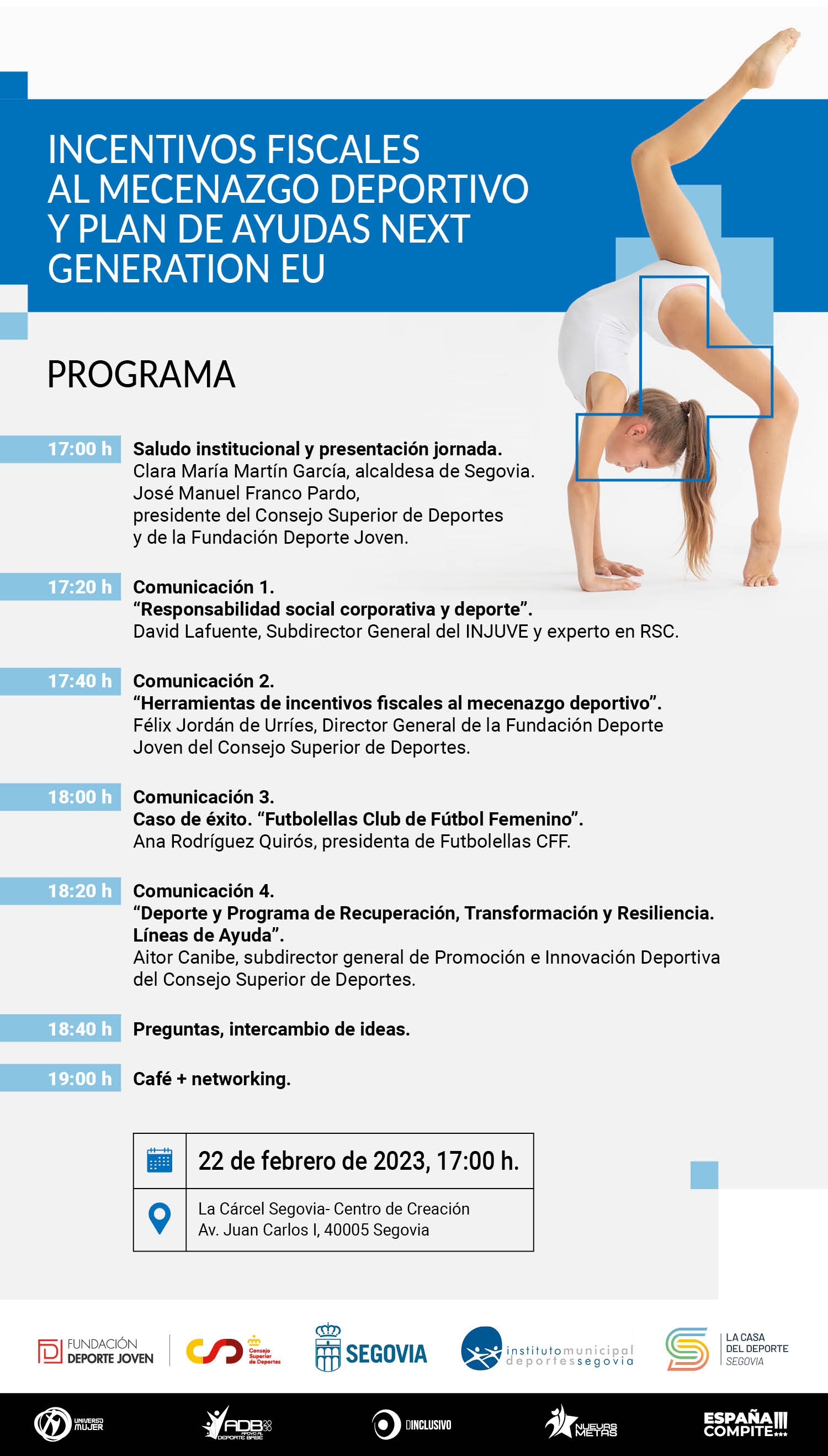 Programa Jornada Informativa de herramientas e incentivos fiscales al Mecenazgo Deportivo