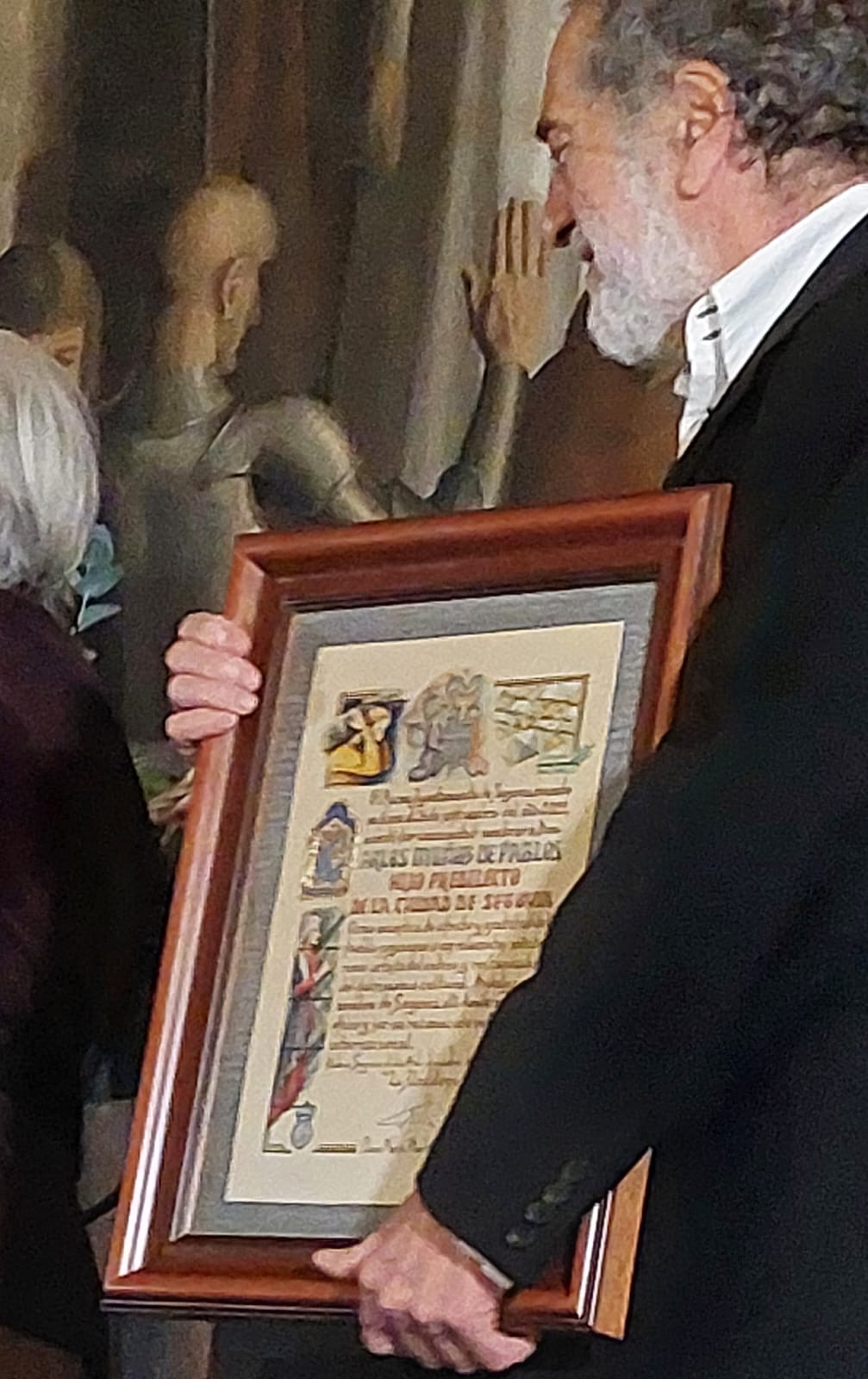 Carlos Muñoz de Pablos con el premio