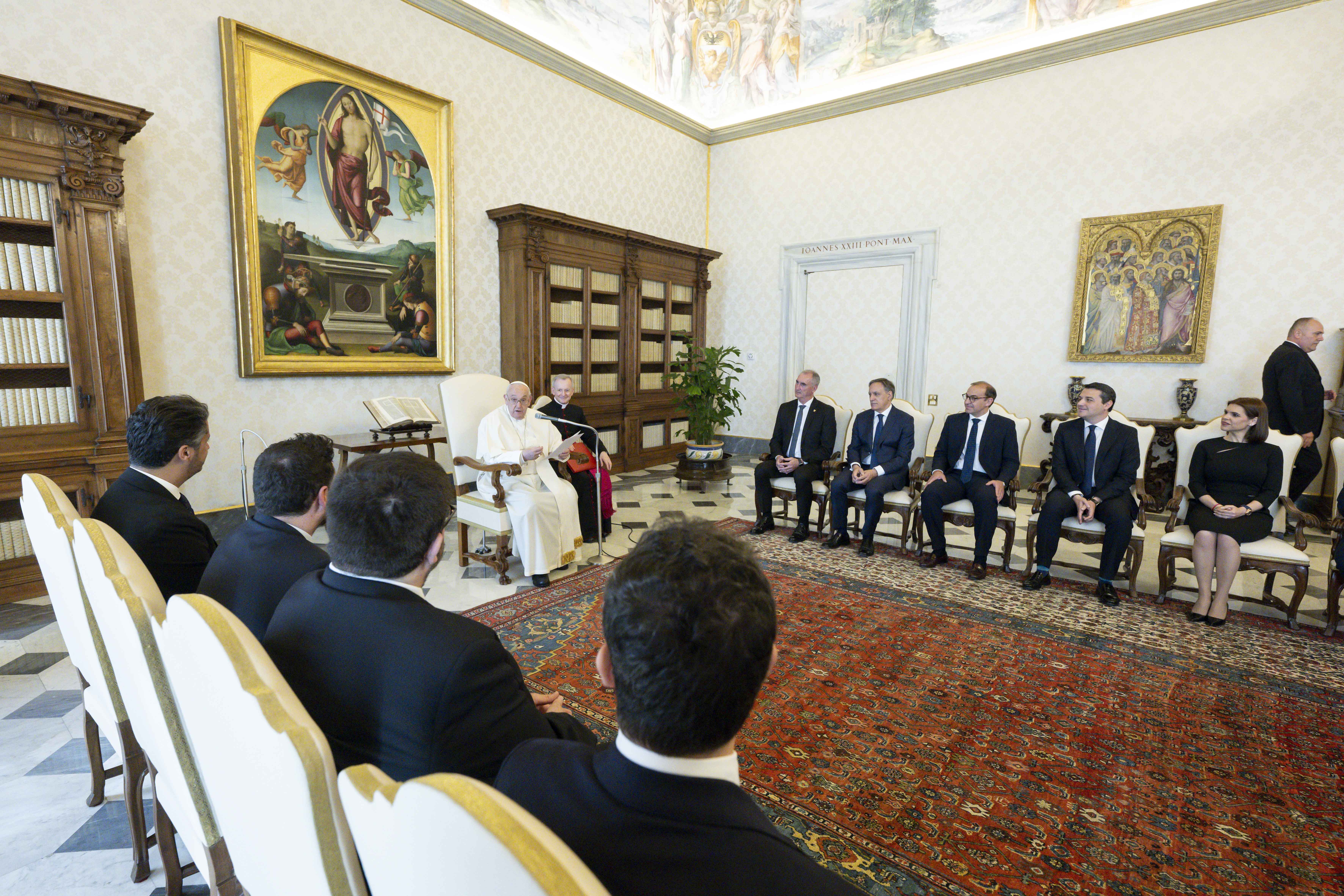 El Papa Francisco recibe a las Ciudades Patrimonio de los alcaldes de las ciudades Humanidad 