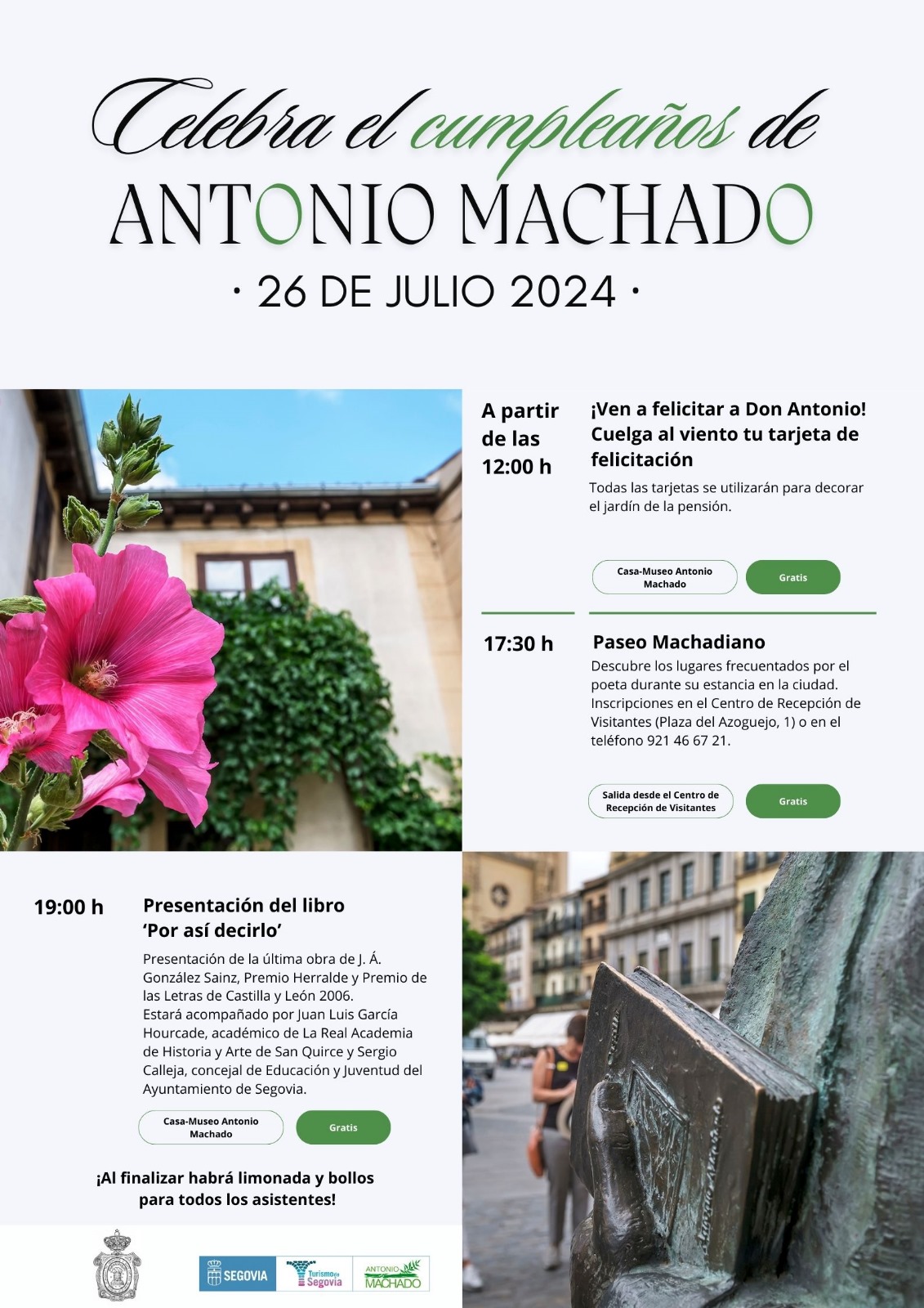 Cartel cumpleaños Machado