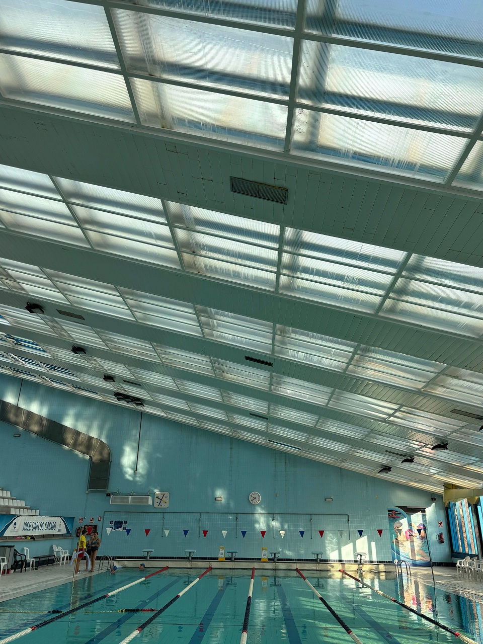 Desprendimiento de lamas piscina climatizada