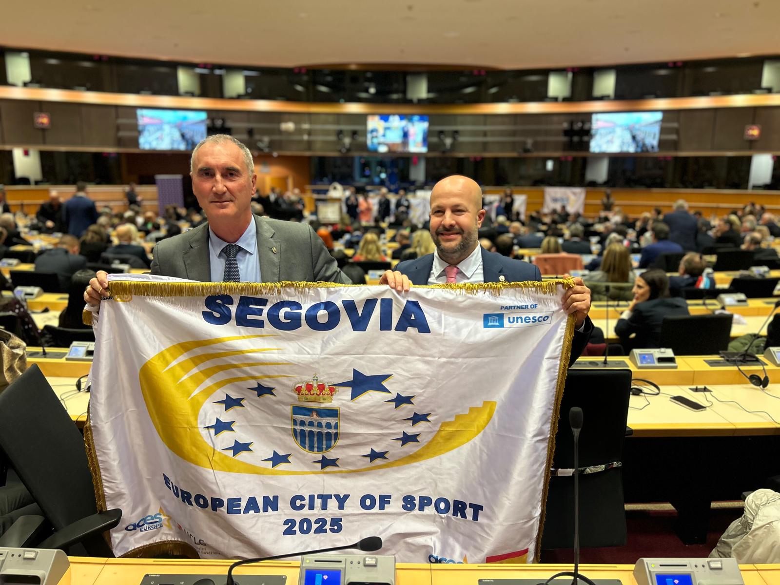 Recepción en Bruselas la acreditación de Segovia como Ciudad Europea del Deporte