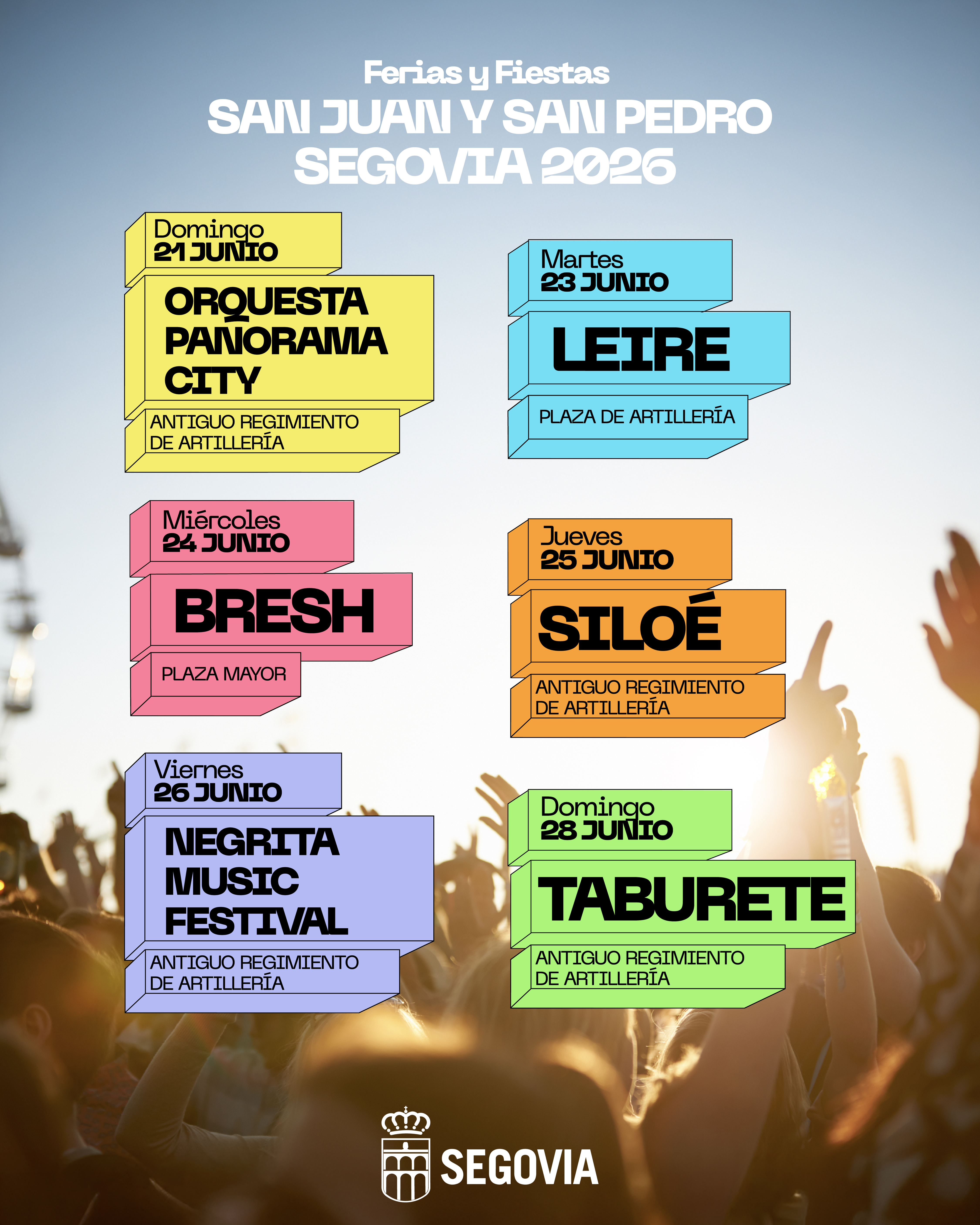 Cartel Conciertos Fiestas