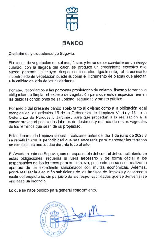 bando desbroces