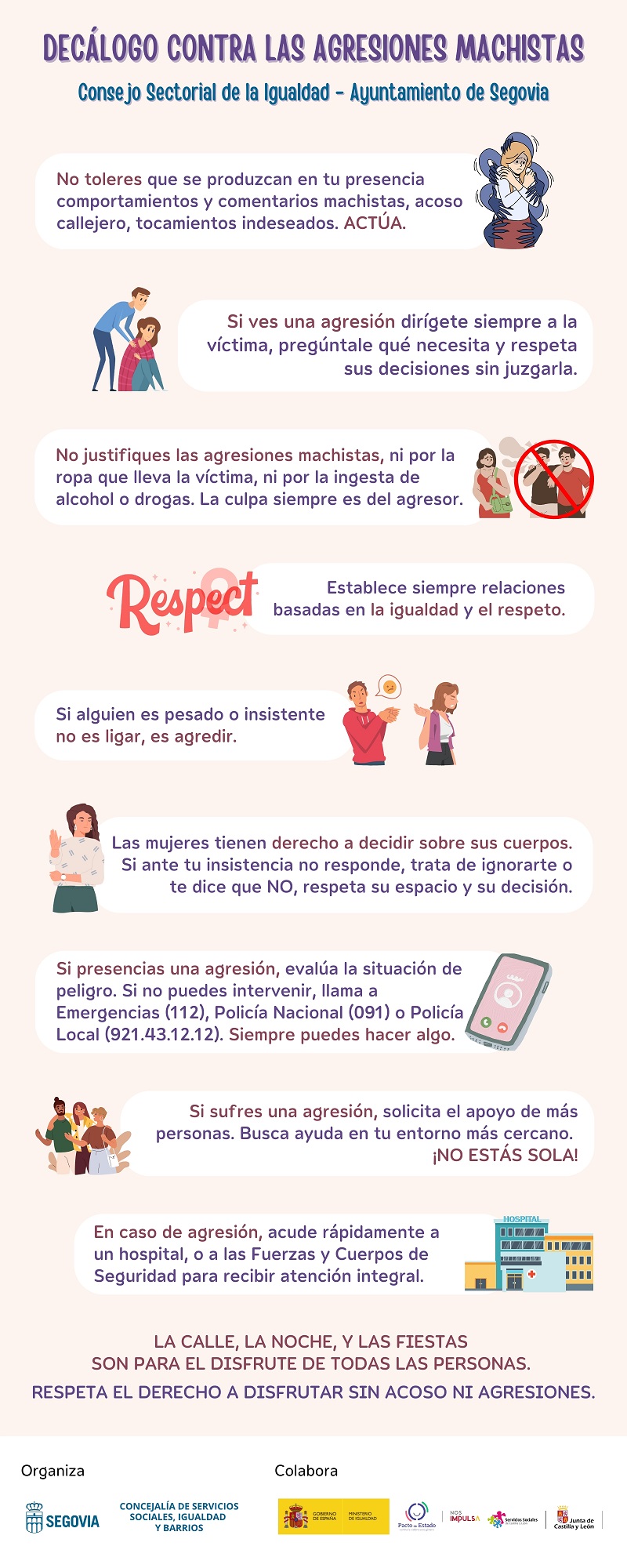 Decálogo agresiones machistas 2026