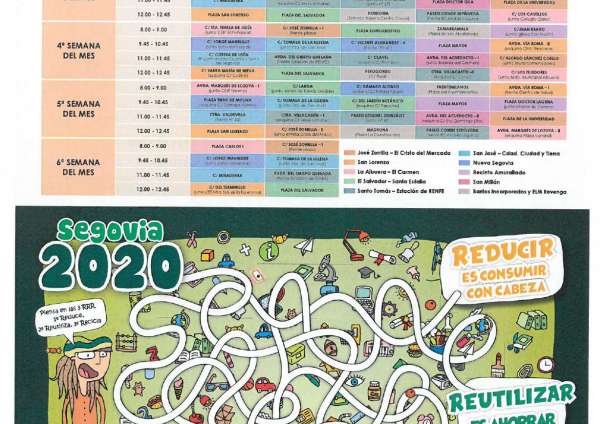 Calendario Medioambiente Ayto Segovia 2020