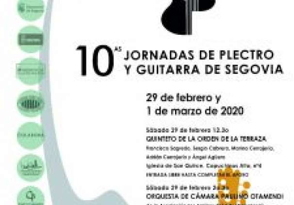2020-02-25 Cartel 10 Jornadas Plectro y guitarra de Segovia