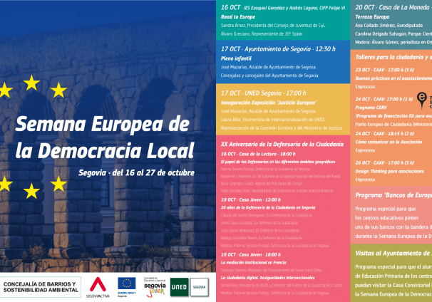 PRORAMACIÓN SEMANA DE LA DEMOCRACIA LOCAL
