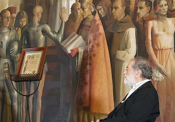 Carlos Muñoz de Pablos durante el acto 