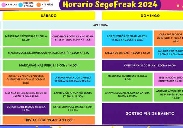 Horarios SegoFreaK 2024