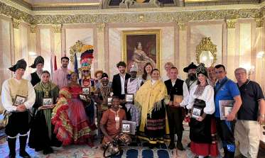 Recepción participantes XXXIV Festival Folclórico Internacional la Esteva