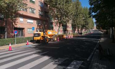 Obras renovación abastecimiento carretera de Villacastín