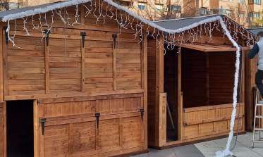 Modelo caseta mercado navideño