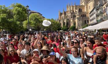 Final mundial fútbol femenino en la Plaza Mayor