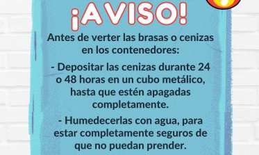 Aviso cenizas