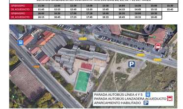 Cuadro de lanzaderas desde el aparcamiento disuasorio