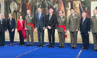 Felipe VI recibe a los representantes de la Corporación
