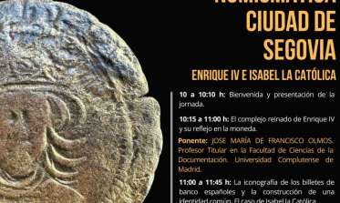 Cartel de la I Jornada Numismática Ciudad de Segovia’