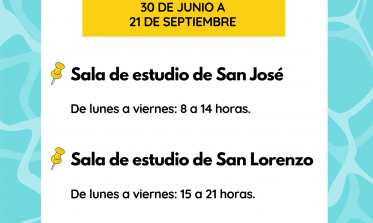 HORARIO SALAS ESTUDIO VERANO