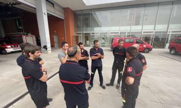 Bomberos desplazados a León