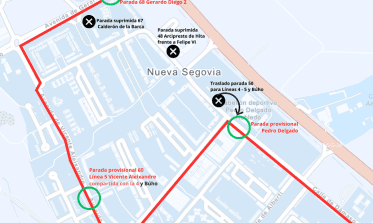 Cambios en el transporte urbano con motivo de las obras en Nueva Segovia