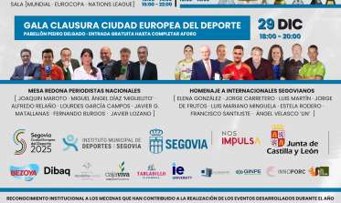 Cartel de la gala de clausura de “Segovia. Ciudad Europea del Deporte 2025”