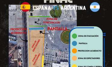 Colocación de la Pantalla en la plaza oriental