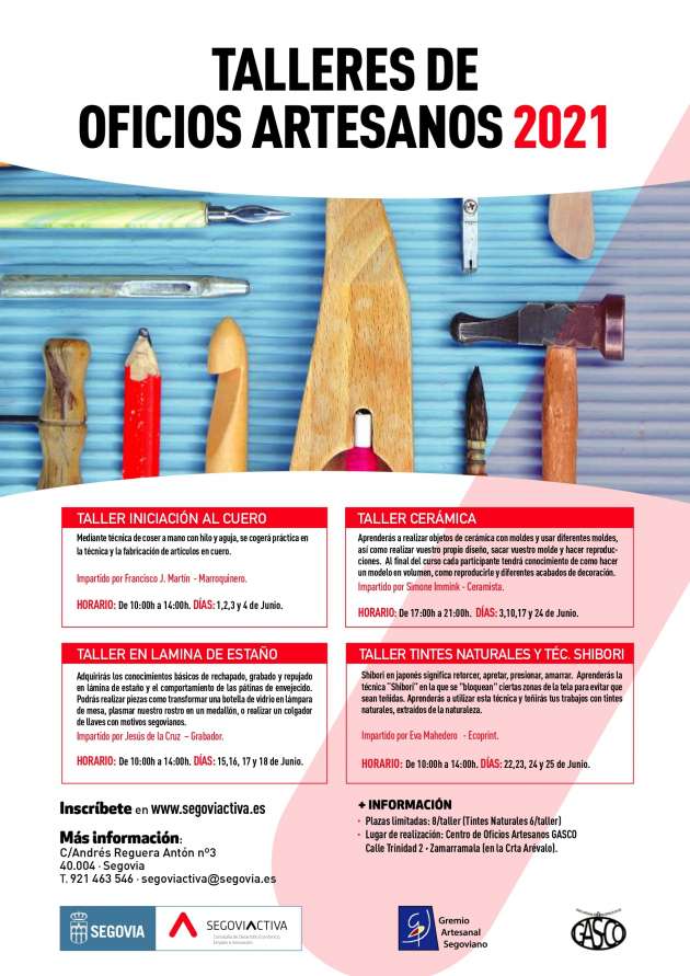 Cartel Talleres Oficios Artesanos