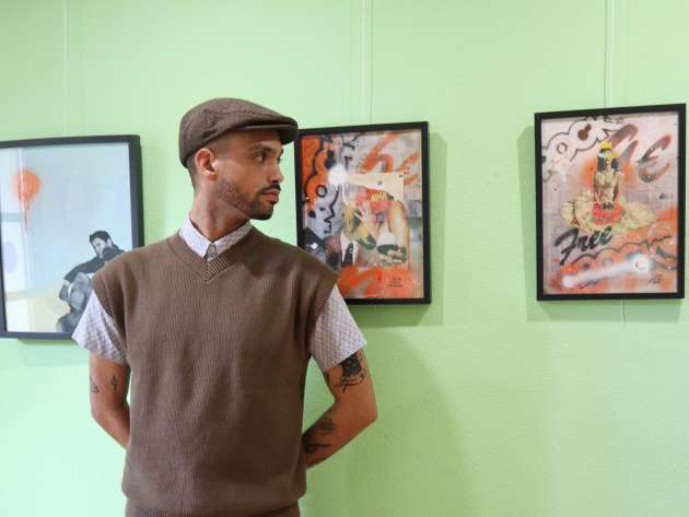 Exposición collages Casa Joven. Ricardo Vírseda