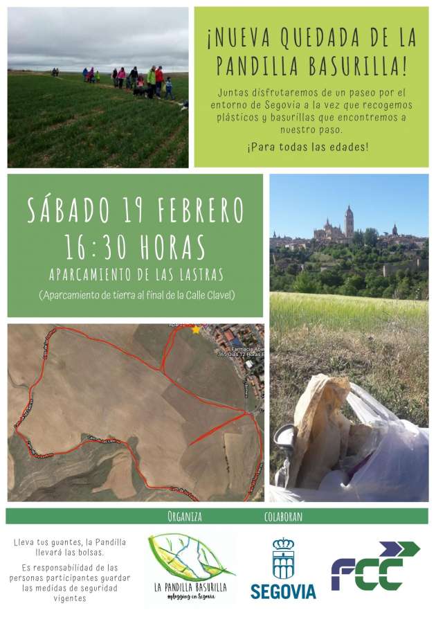 Cartel VENTE A PASEAR CON LA PANDILLA BASURILLA