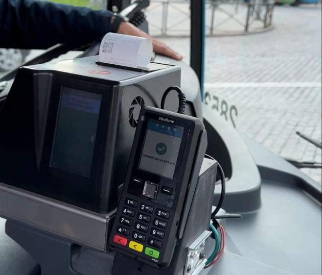 Sistema pago con tarjeta autobuses