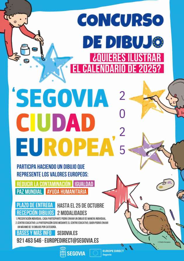 Cartel del concurso “Segovia ciudad europea”