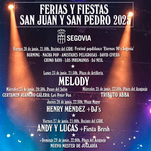 Conciertos fiestas 2025