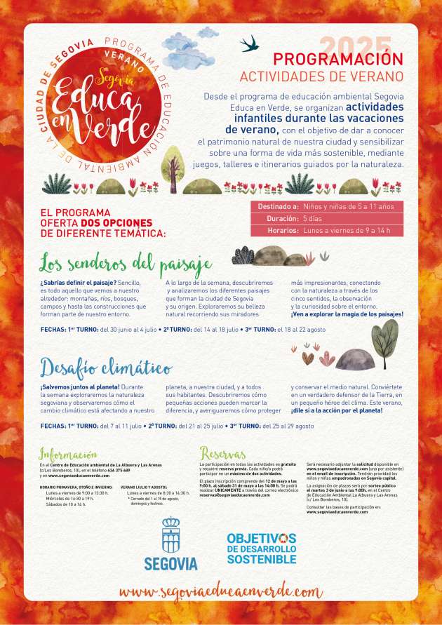 Cartel “Segovia Educa en Verde”  Verano 2025