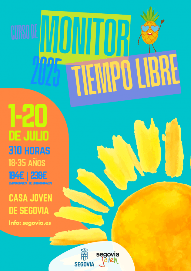 Cartel monitor tiempo libre