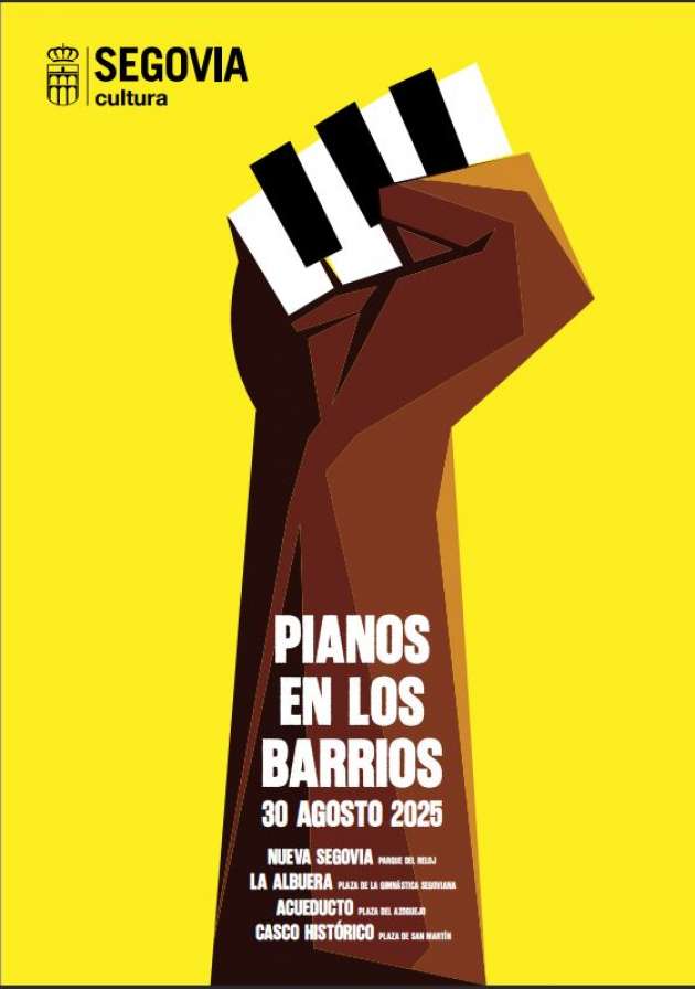 Cartel Pianos en los barrios