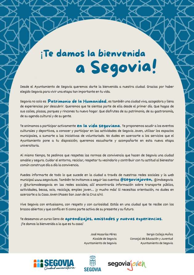 Carta de Bienvenida estudiantes