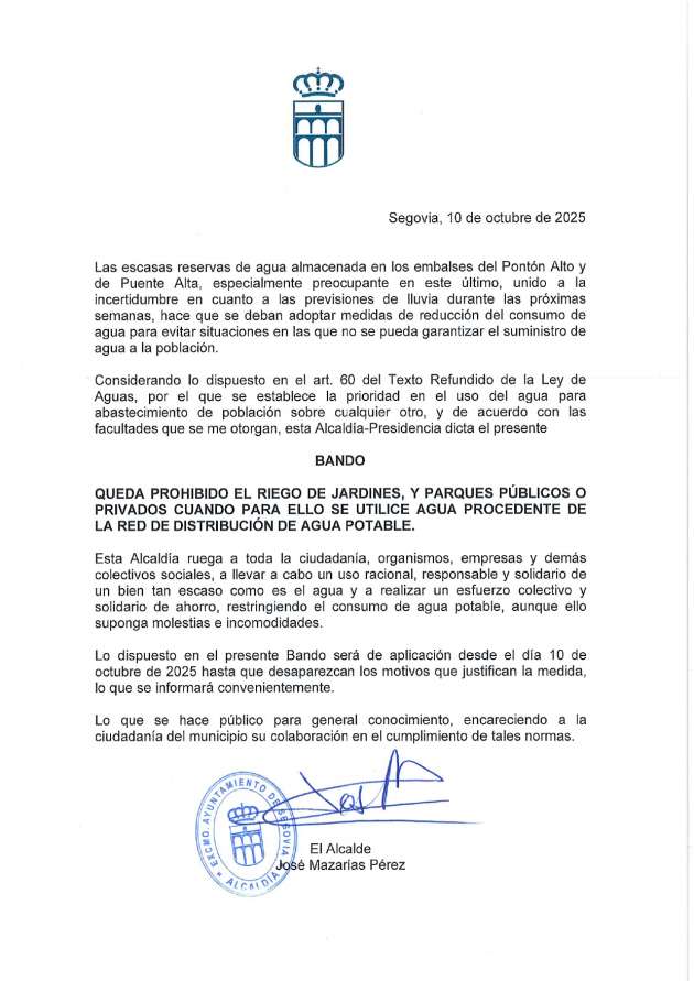 Bando riego