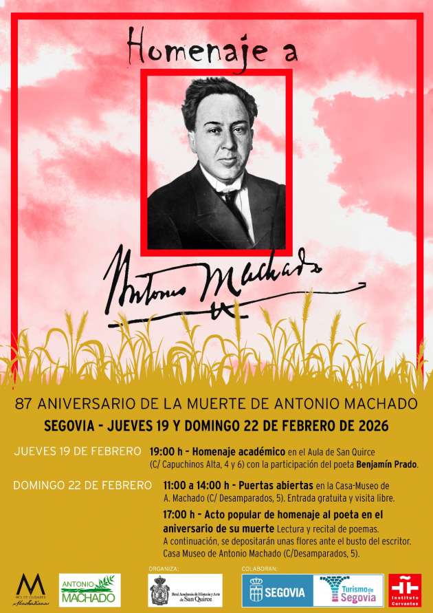 Cartel de la lectura popular de los versos de Antonio Machado
