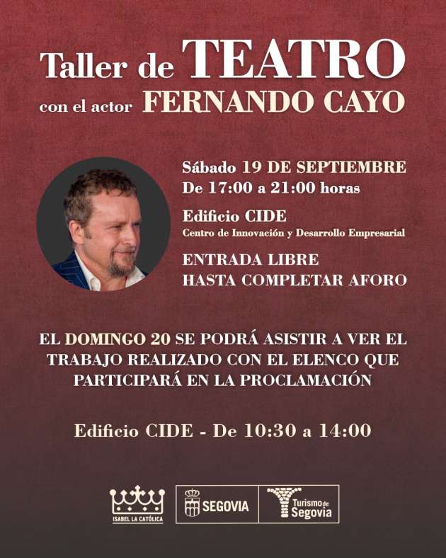 Cartel de Taller de teatro 